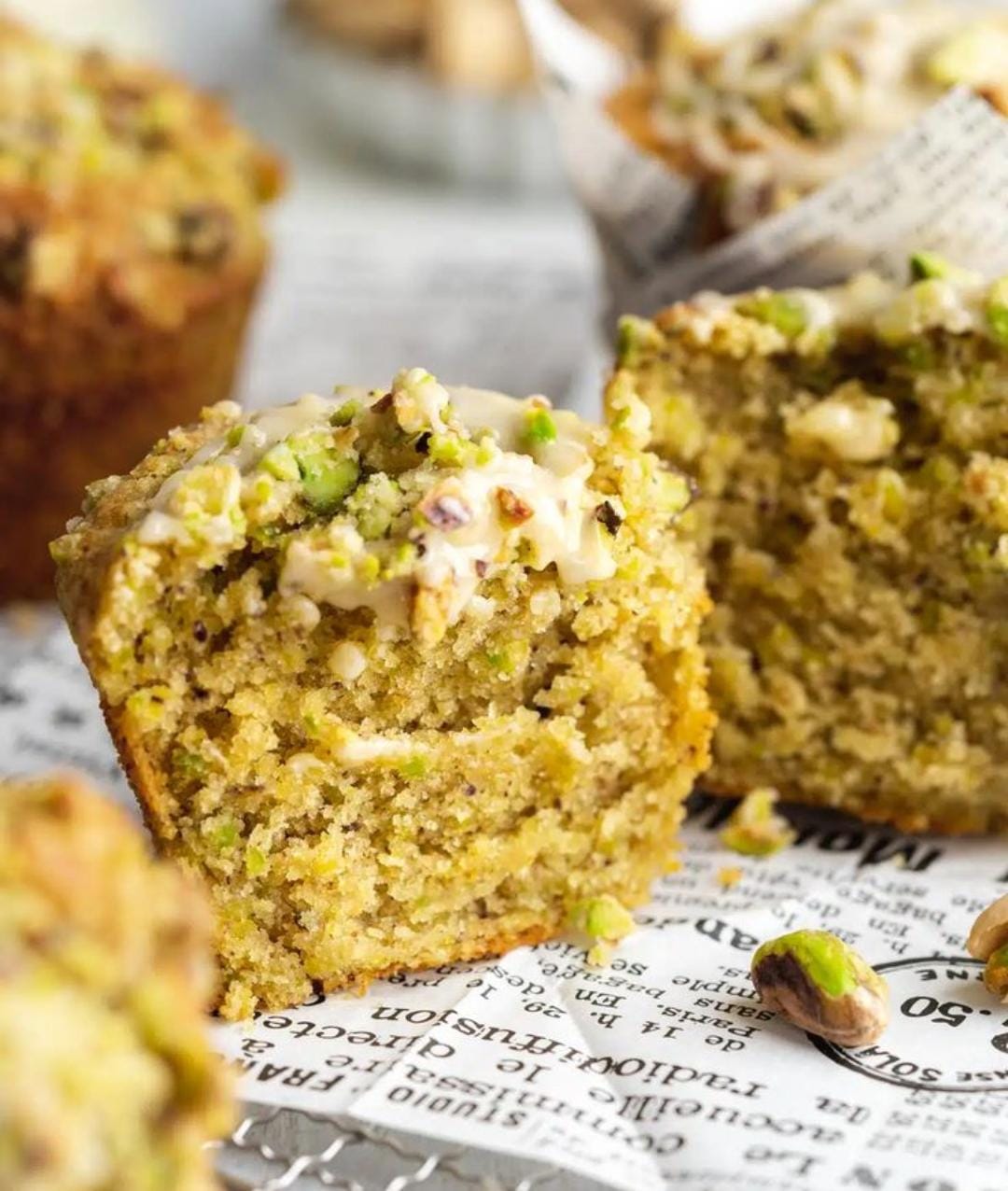 Pistachio Rose Muffins