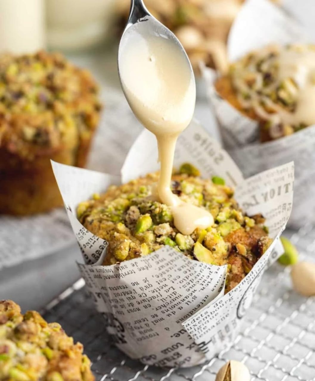 Pistachio Rose Muffins