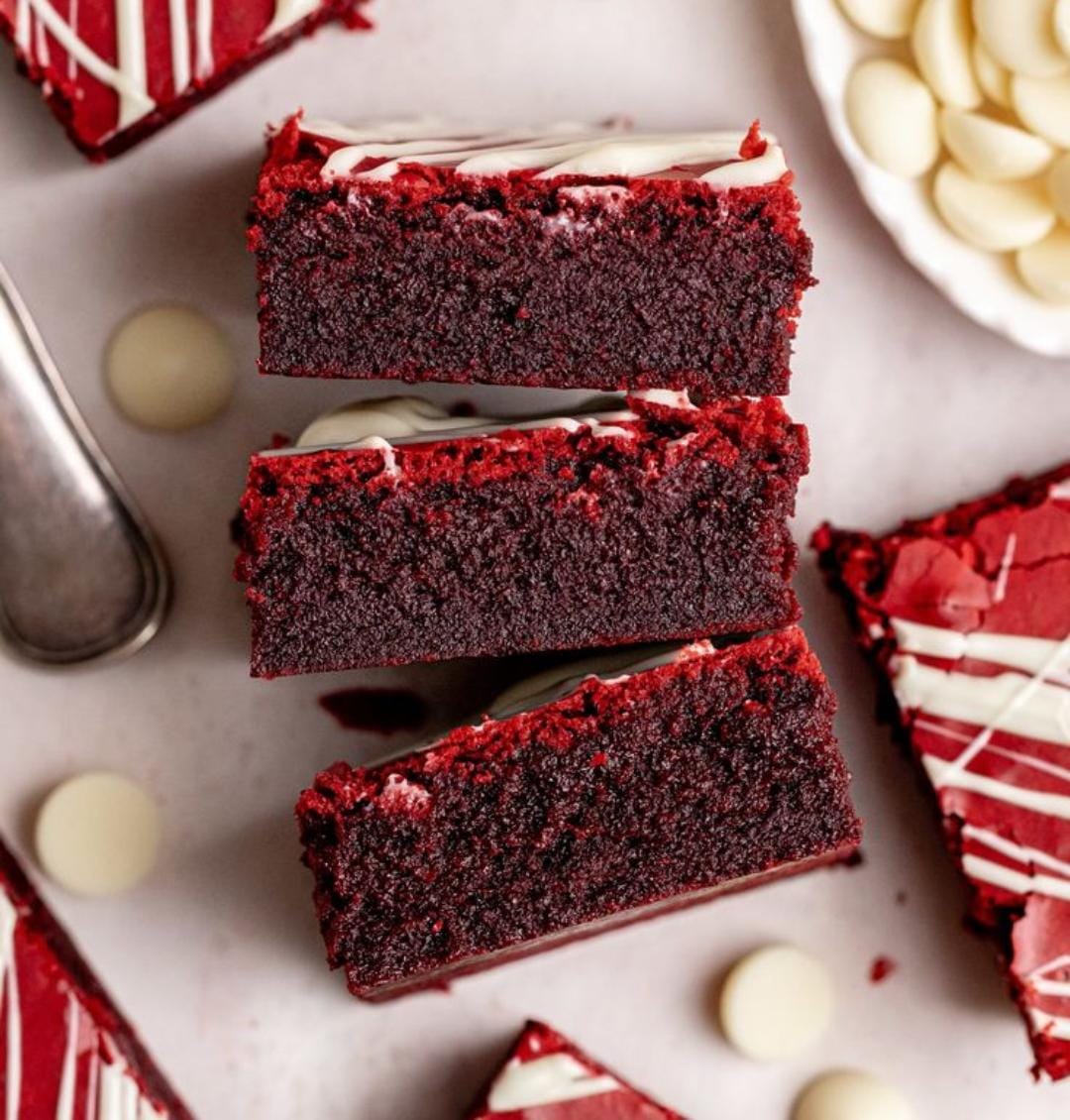 Fudgy Red velvet brownie