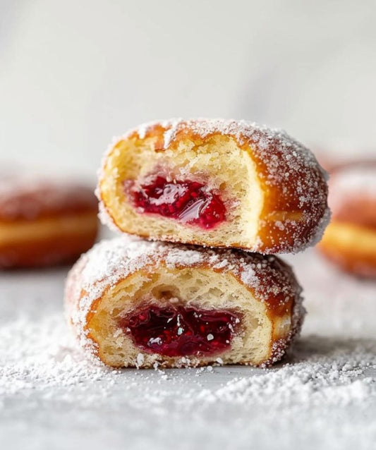Baked Fluffy Jam Filled Donuts