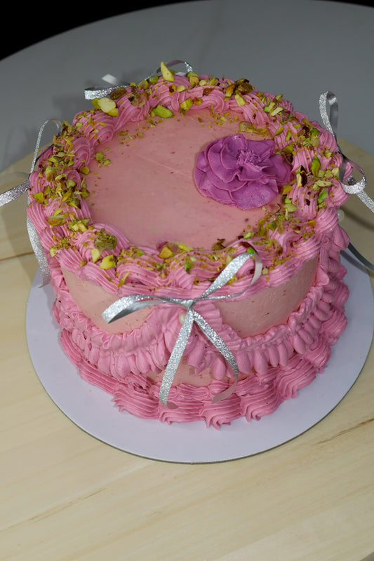 Pistachio Raspberry cake