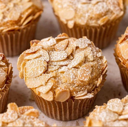 Flaky Almond Muffins
