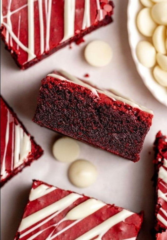 Fudgy Red velvet brownie