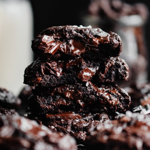 Fudgy Triple Chocolate Cookies